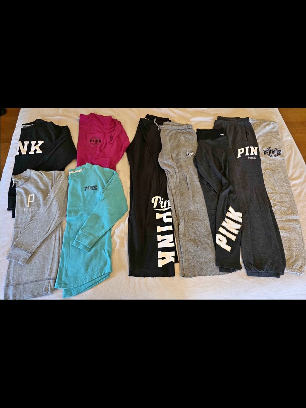 Victoria's Secret PINK Assorted Sweatshirts & Joggers - Black, Gray, Teal, Pink